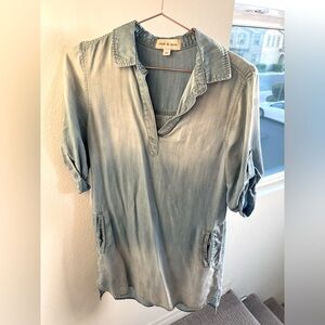 Anthropologie Cloth + Stone Women’s soft Denim Shirtdress size XS